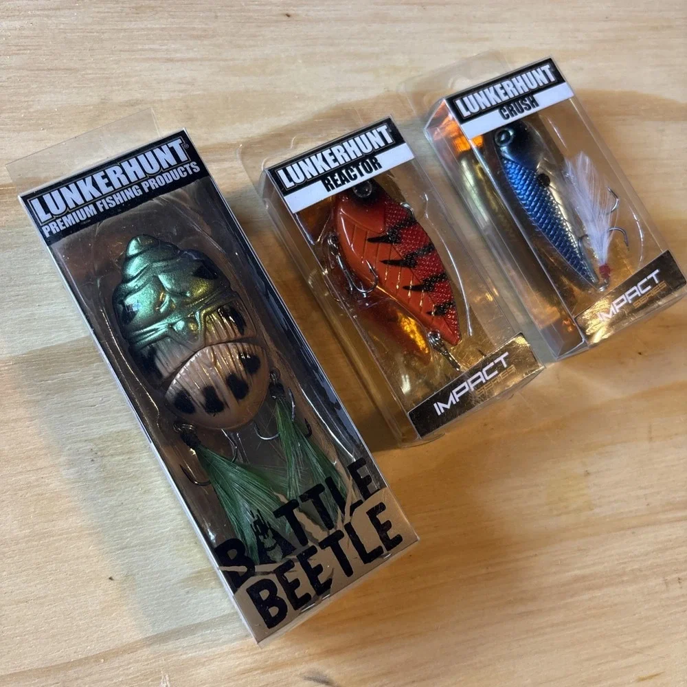 Lunkerhunt Lures Lot Of 3 Crush Reactor Beatle BRAND NEW Crankbaits